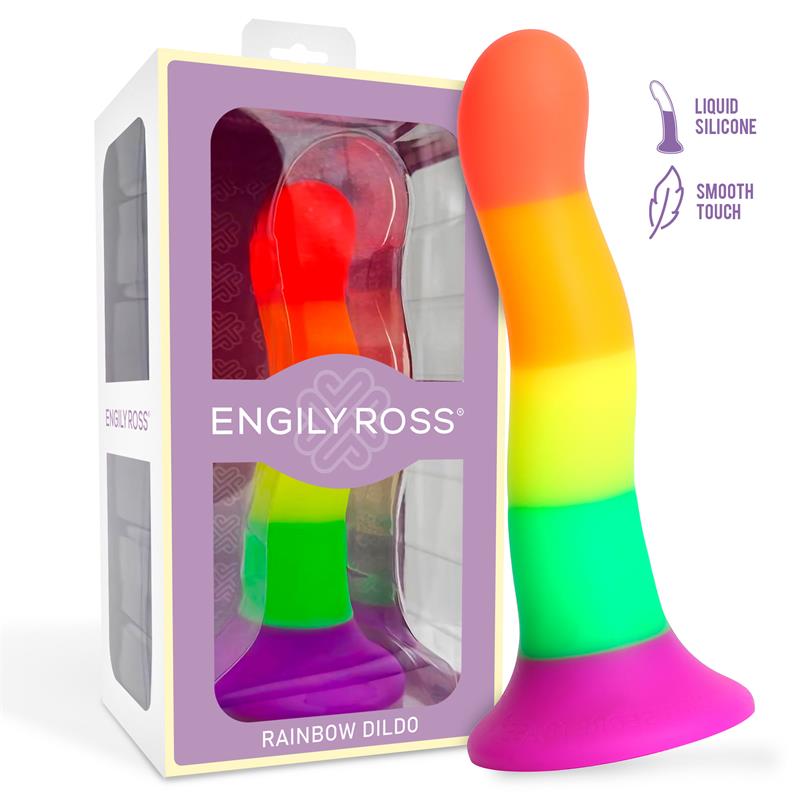 Produkts: Dildox - Varavīksnes Krāsas Dildo 18 cm
