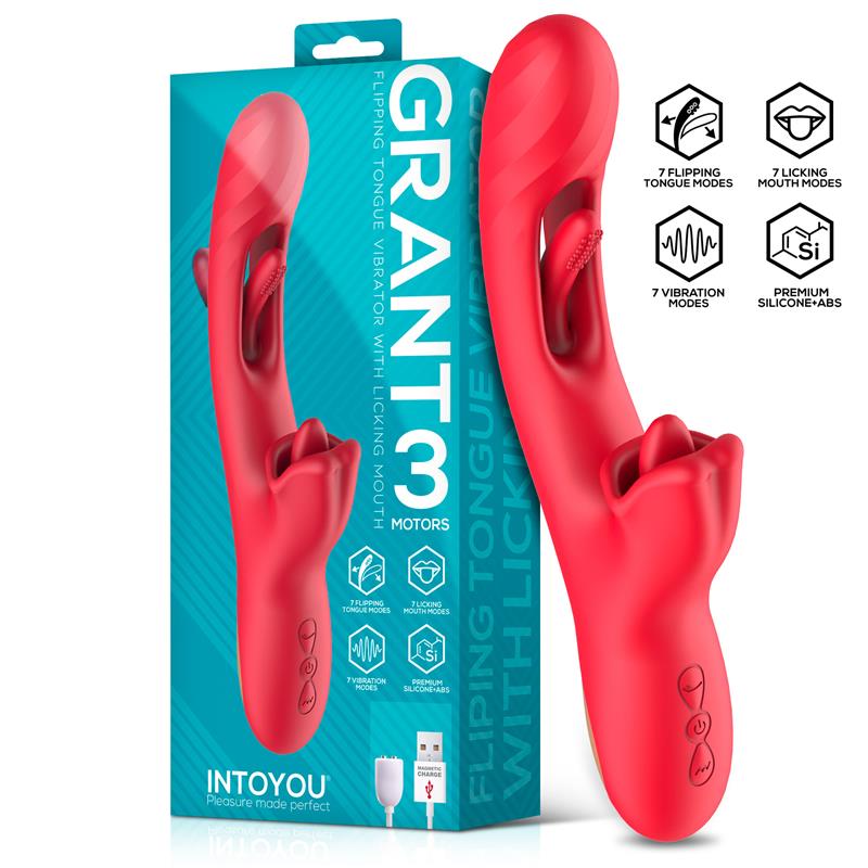 INTOYOU GRANT - Premium vibrators ar kustīgu mēli un 360º klitora stimulātoru