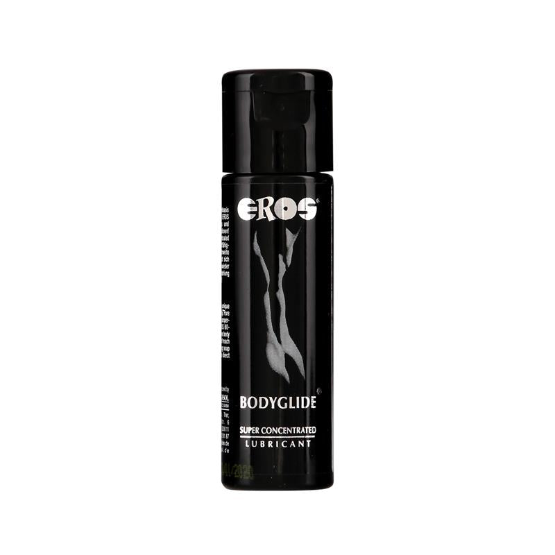 EROS Bodyglide 30 ml melna pudele ar sudraba uzrakstiem – augstākās kvalitātes silikona lubrikants