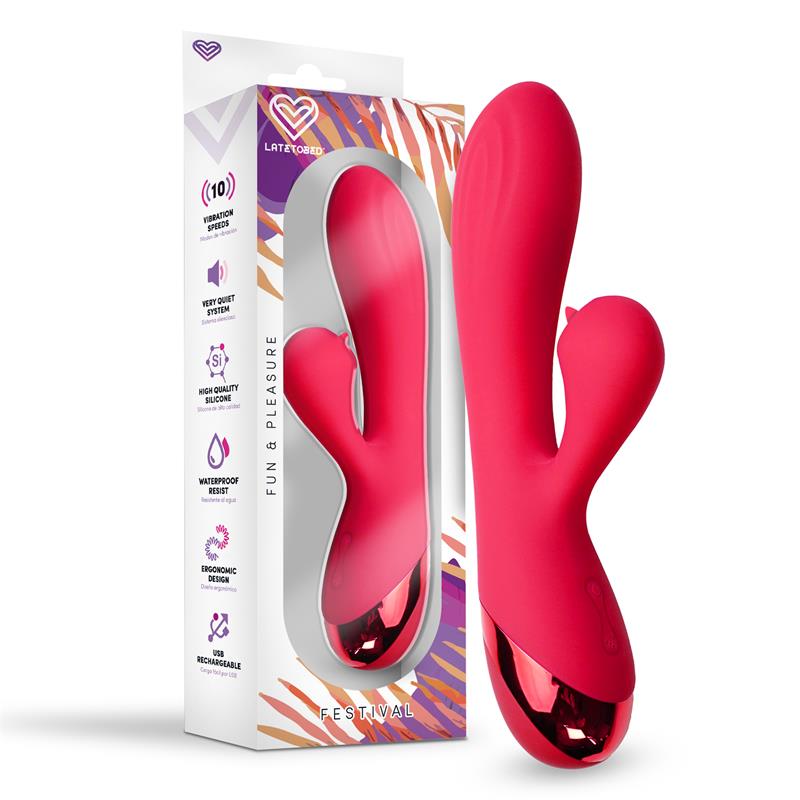 Vibe Turna - silicone vibrator with clitoral stimulator