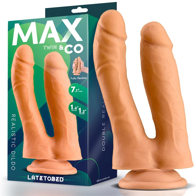 MAX & CO - Dubults reālistisks dildo 18 cm