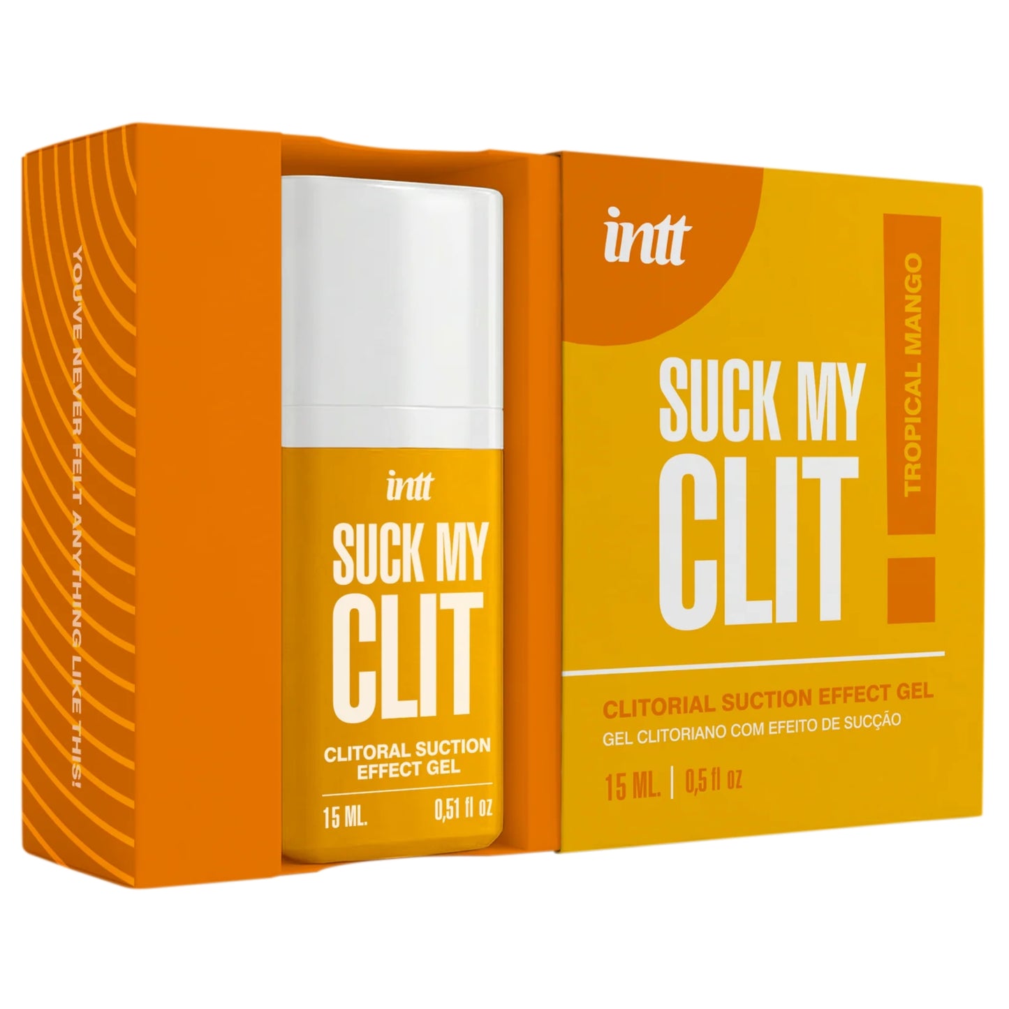 INTT Suck My Clit Tropical Mango klitora stimulējošs gels ar sūkšanas efektu (15 ml)