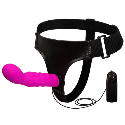 BAILE Ultra vibrējošs Strap-On ar silikona dildo (15,5 cm)