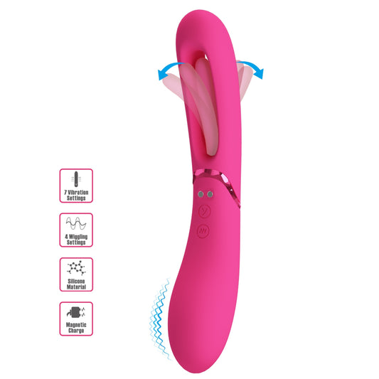 ROMANCE Lexie divpusējs vibrators ar kustīgu mēlīti – produkta skats