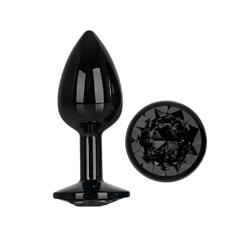 AFTERDARK BLACKGEM BUTT PLUG - Metal Anal Plug with Jewel