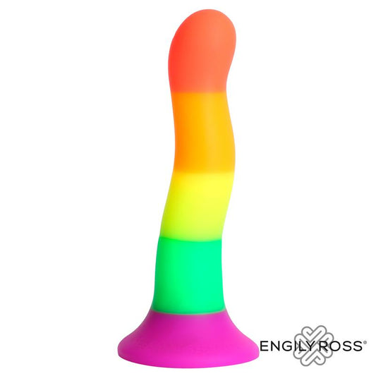 DILDOX BY ENGILY ROSS - Rainbow Colors Dildo 18 cm