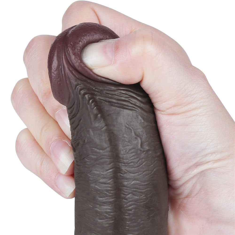 LoveToy - DONG Double Sliding Leather Dildo (23 cm)
