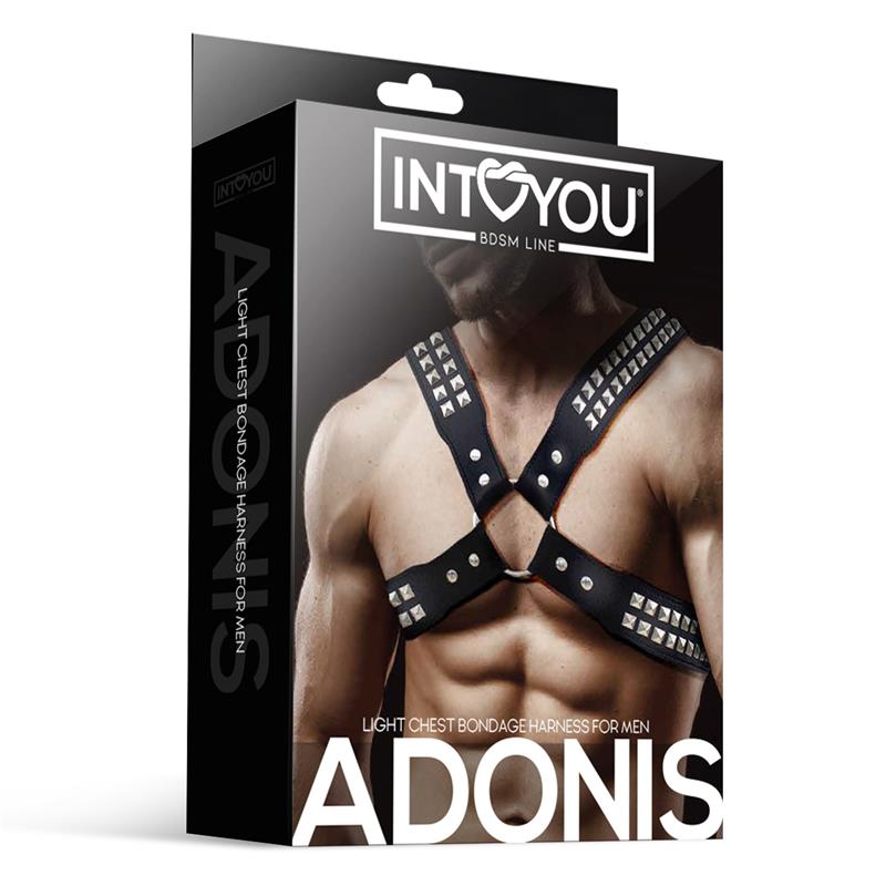 BDSM LINE Adonis - Vegān Ādas Vīriešu Krūšu Siksnu Tops