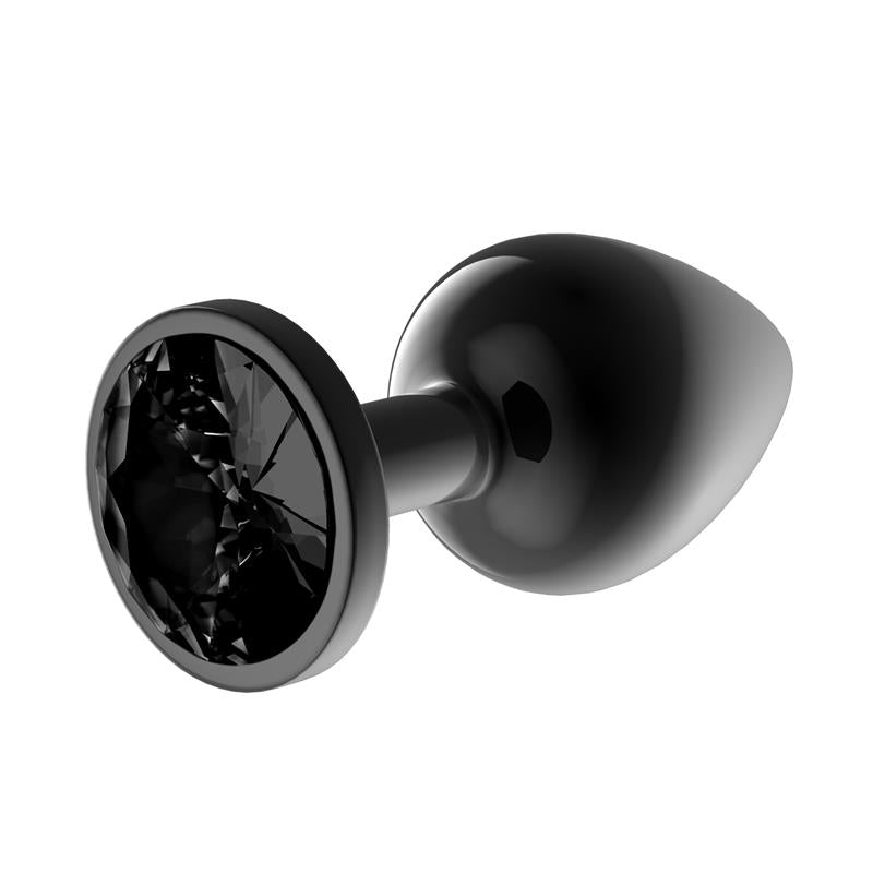 AFTERDARK BLACKGEM - Metal Anal Plug With Gemstone (S)