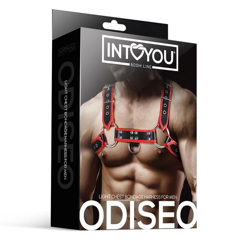 BDSM LINE Odiseo - Vegān Ādas Vīriešu Krūšu Siksnu Tops