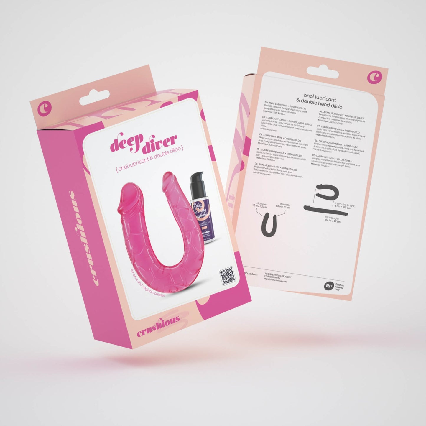 Crushious Double-Sided Dildo (27 cm) with 50 ml Lubricant