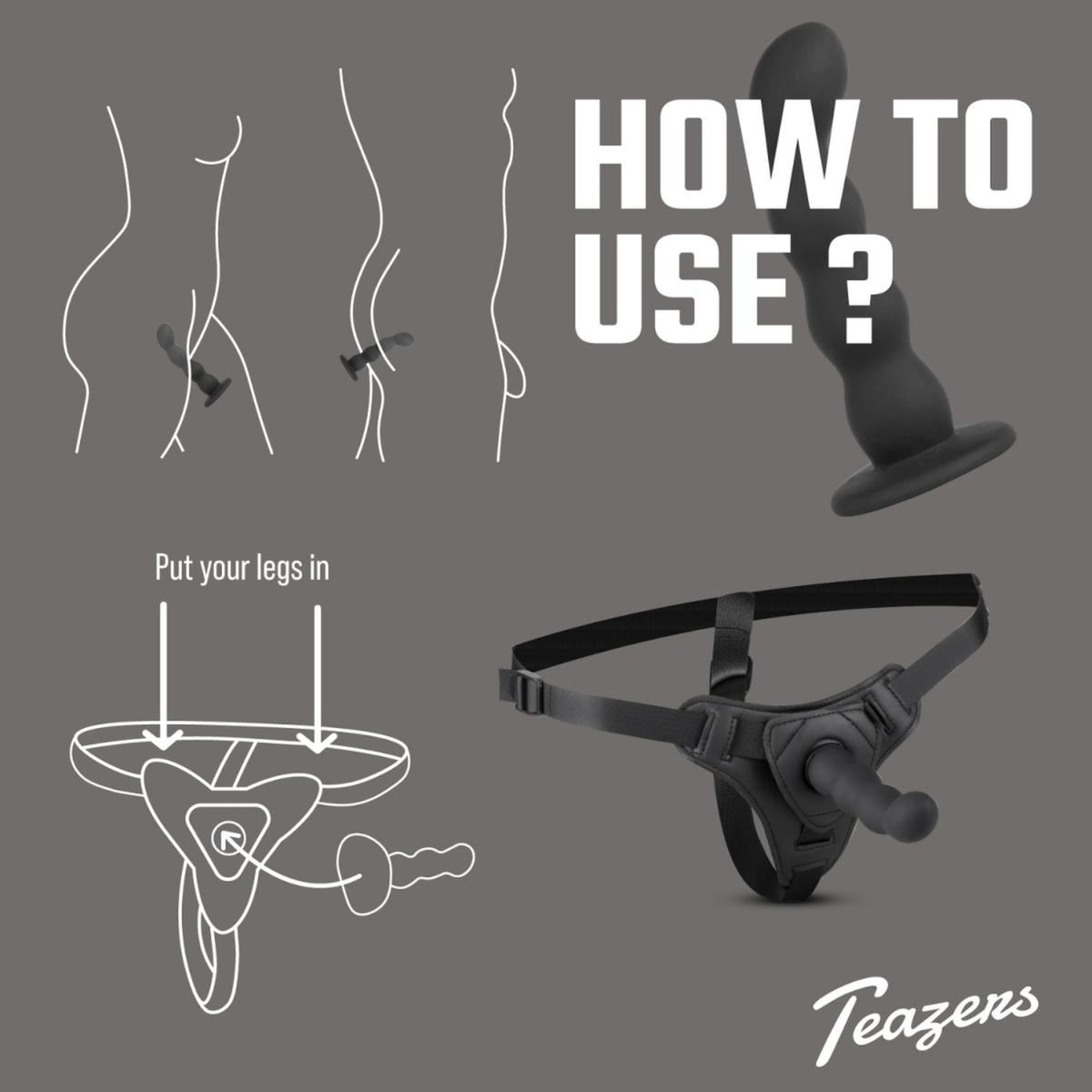 Silikona strap-on Teazers (13 cm)