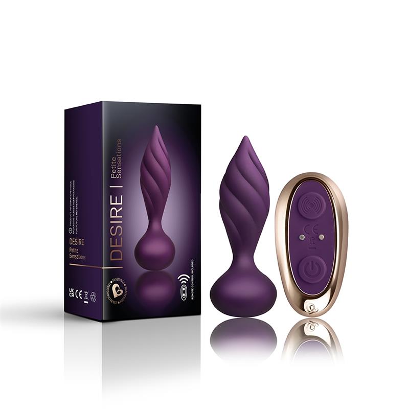 DESIRE BUTT PLUG - Premium Remote Control Anal Vibrator Purple