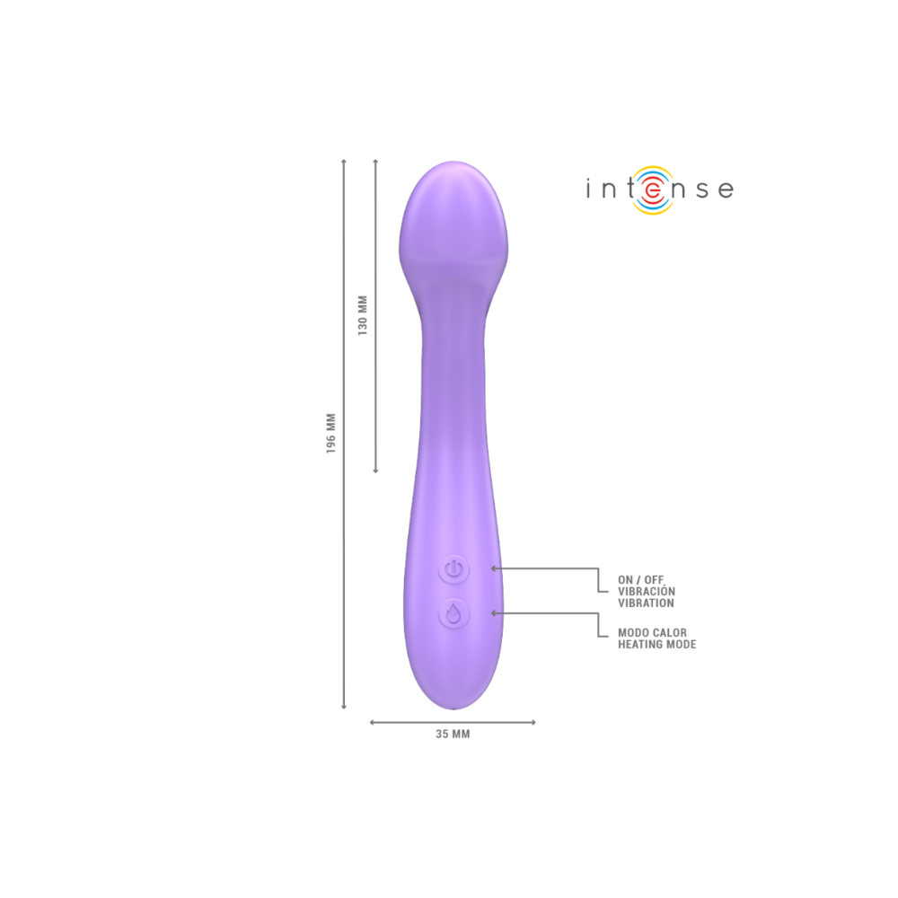 INTENSE - BECKY vibrators with heating function (19 cm - 7 modes)