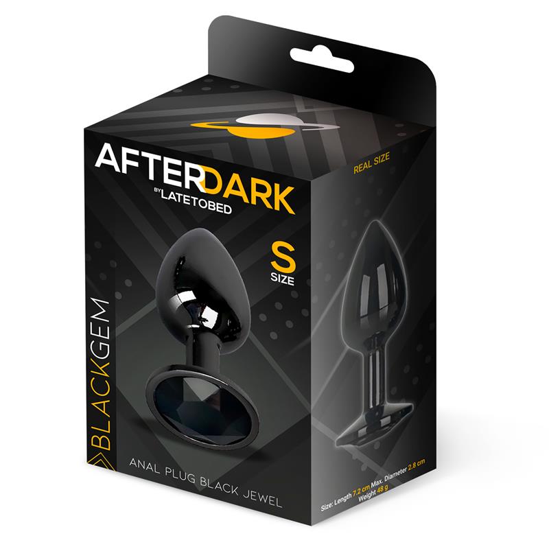 AFTERDARK BLACKGEM BUTT PLUG - Metal Anal Plug with Jewel