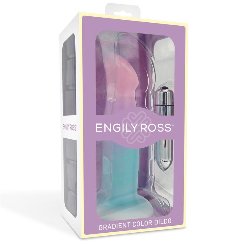DILDOX BY ENGILY ROSS - Gradient Dildo ar VIbrāciju 17 cm + Bullet Vibrators