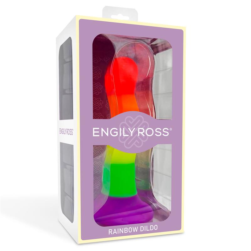 DILDOX BY ENGILY ROSS - Rainbow Colors Dildo 18 cm