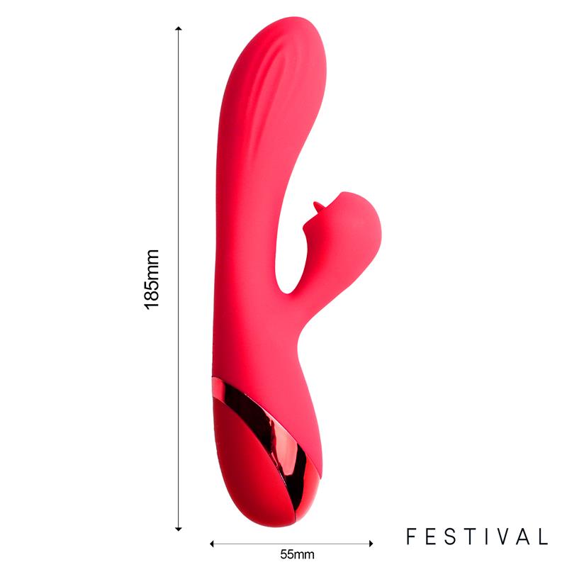 Vibe Turna - silicone vibrator with clitoral stimulator