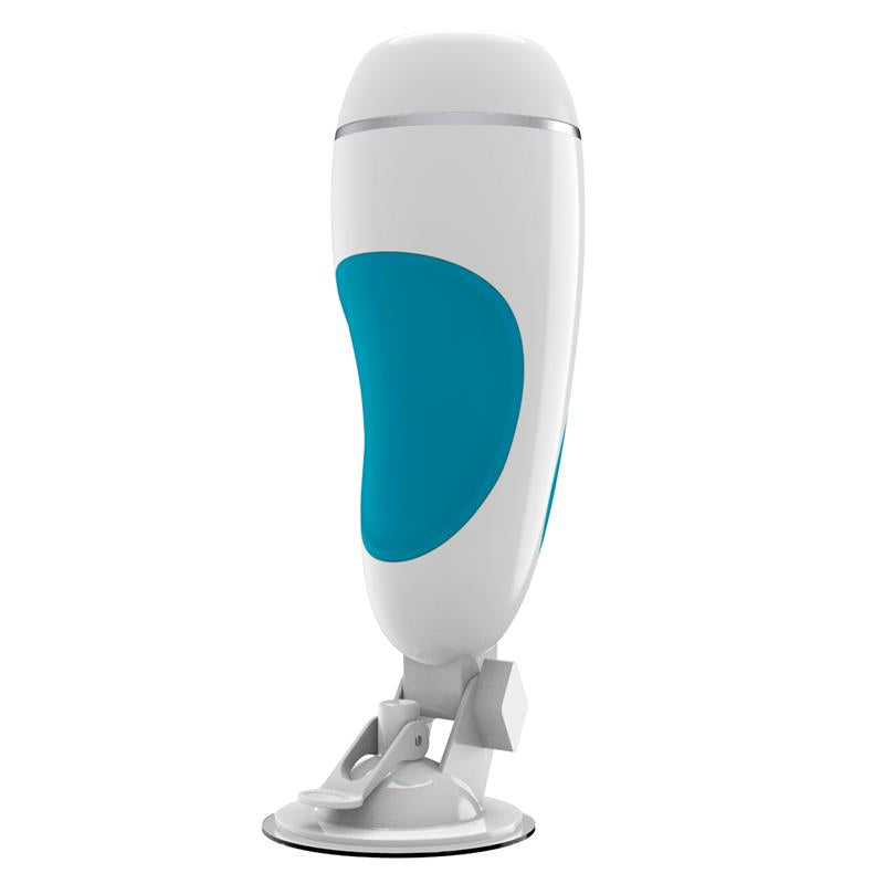 Masturbator with suction cup, erotic voice and vibration (10 vibrations)