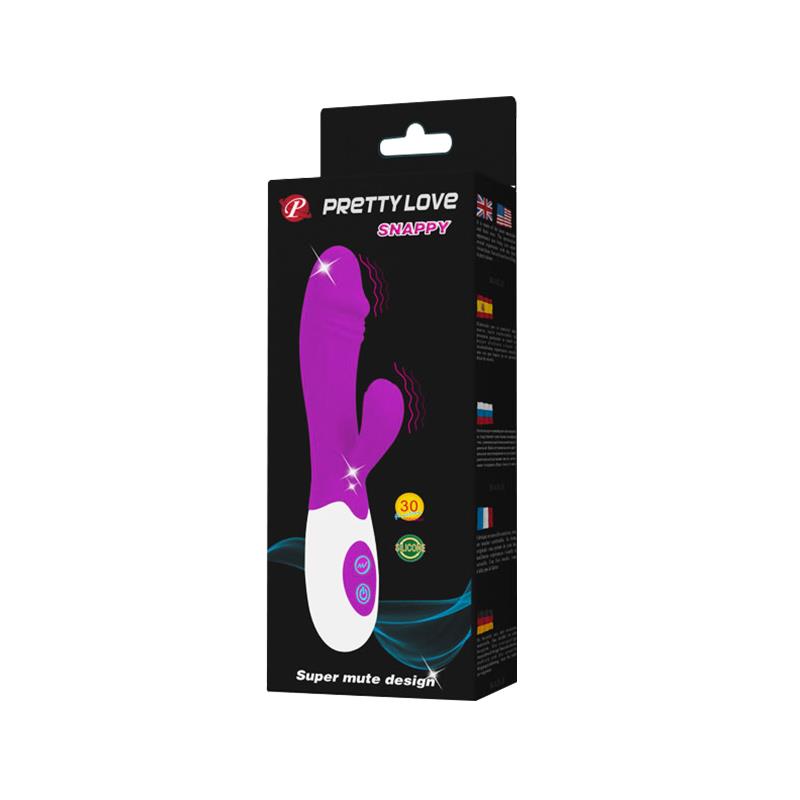 PRETTY LOVE - Snappy g-spot vibrators with clitoral stimulator (30 modes)