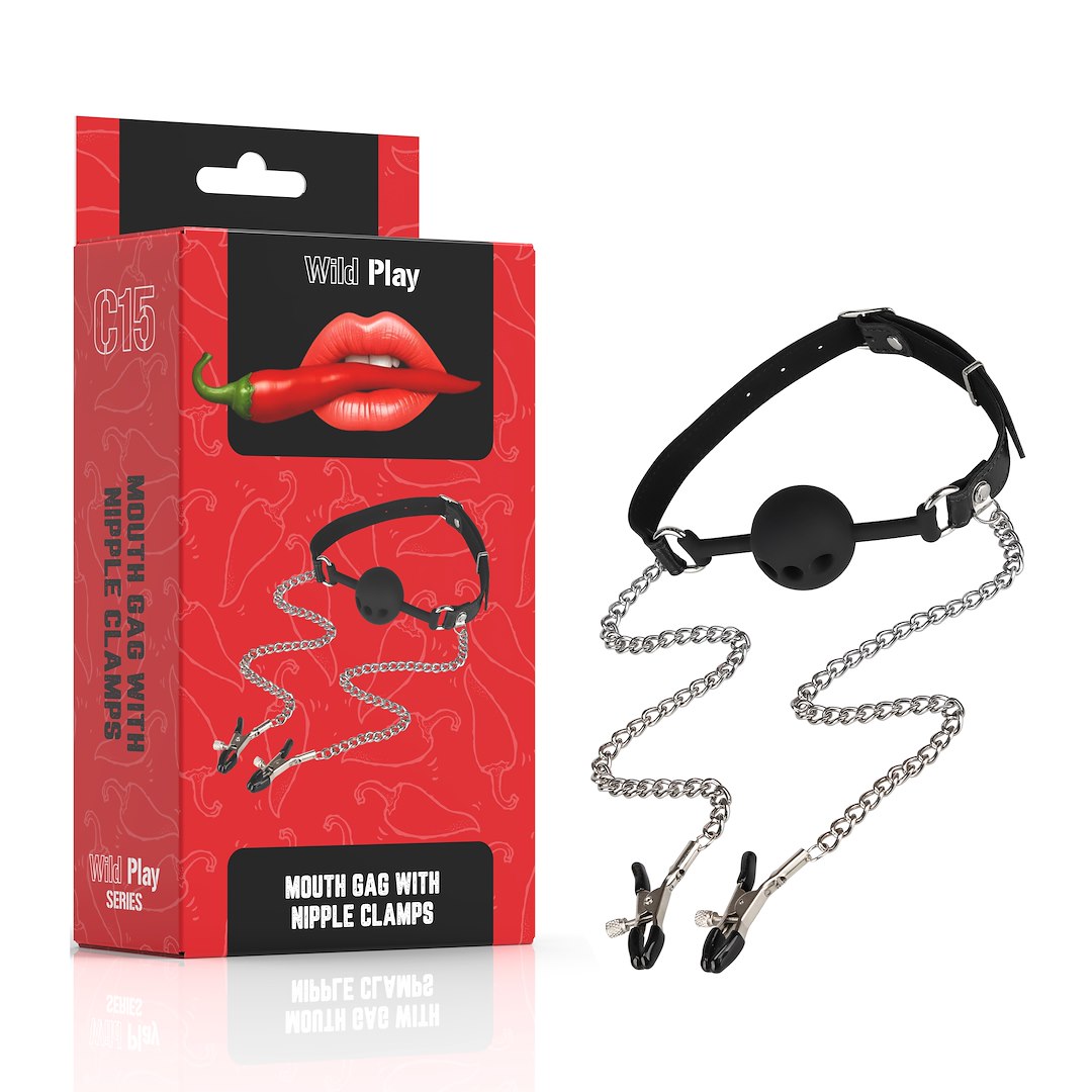 EROSPACE - WILD PLAY Mutes aizbāznis ar krūšu skavām