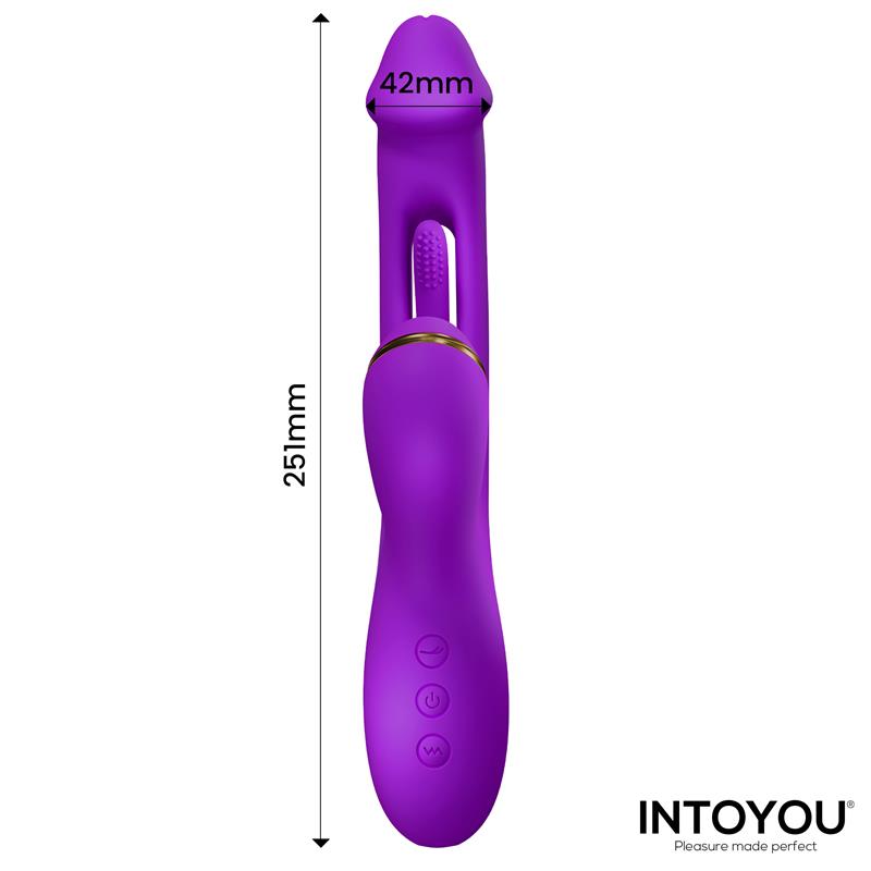 Intoyou Siter 2.0 vibrator with moving tongue, shock ball and 3 tips (7 modes)