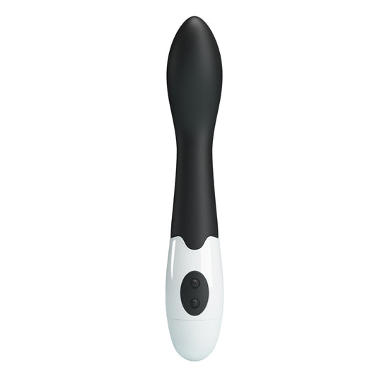 PRETTY LOVE Bishop silikona G-punkta vibrators (melns)