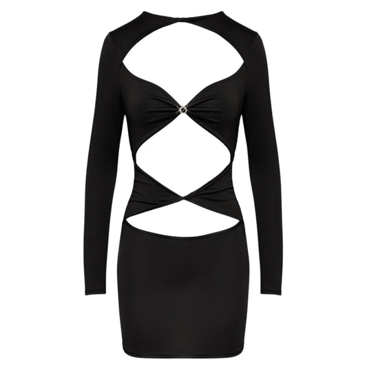Cottelli black dress with cut-outs