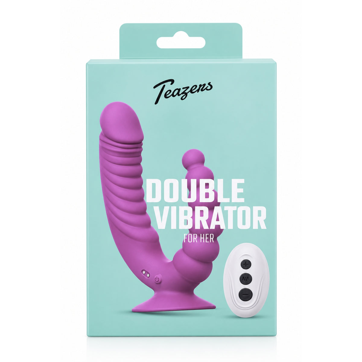 Dubultas stimulācijas vibrējošs dildo ar tālvadību Teazers