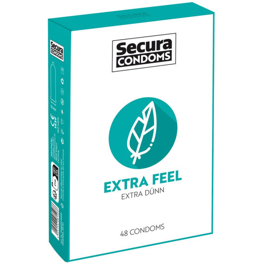 Secura Extra Feel īpaši plāni prezervatīvi (48 gab.)