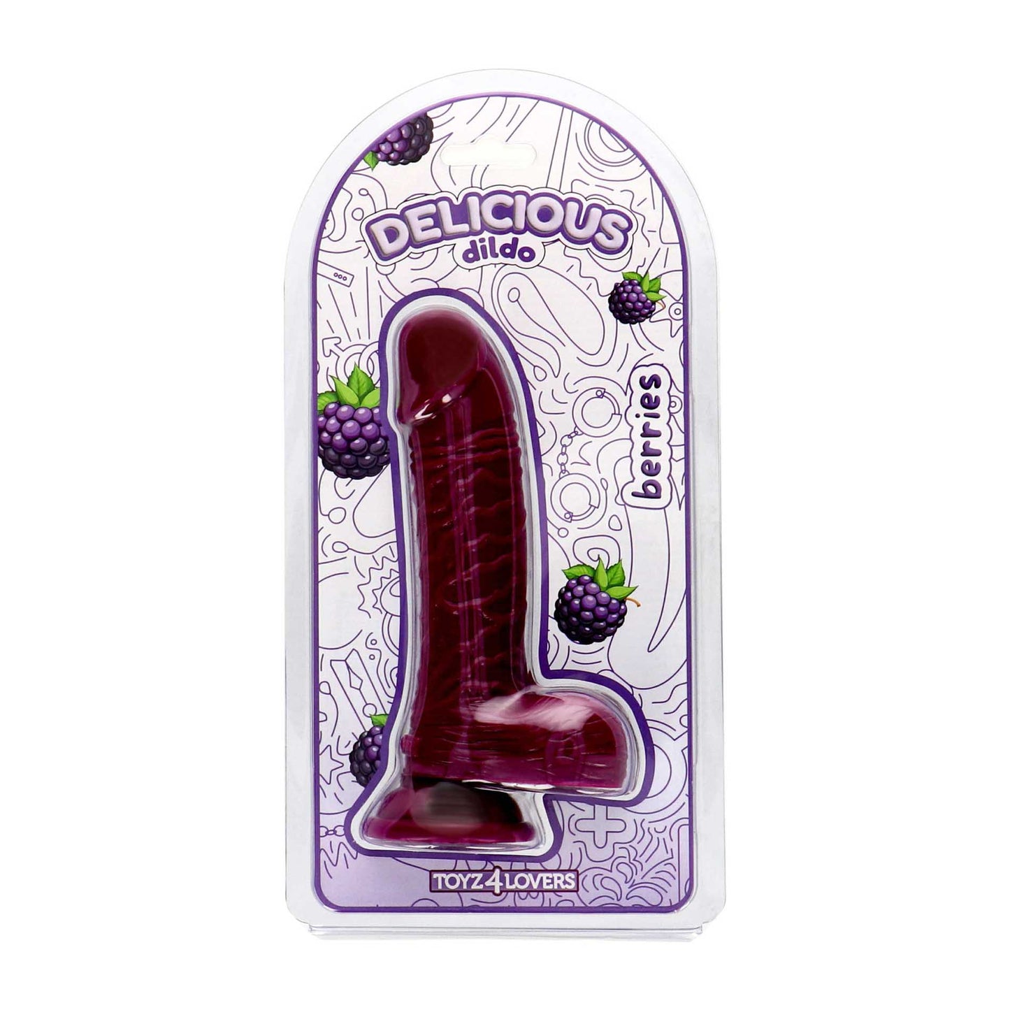Dildo ar kazenes aromātu Toys4Lovers Delicious Dan Berries 18 cm