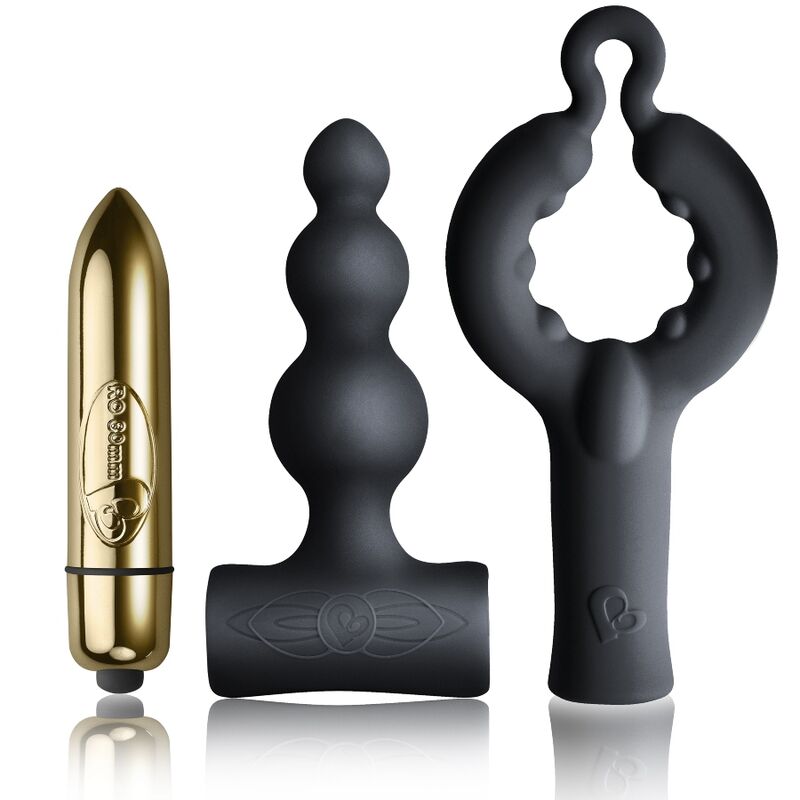 ROCKS-OFF - SILHOUETTE 3 in 1 - Premium komplekts ar vibratoru lodīti