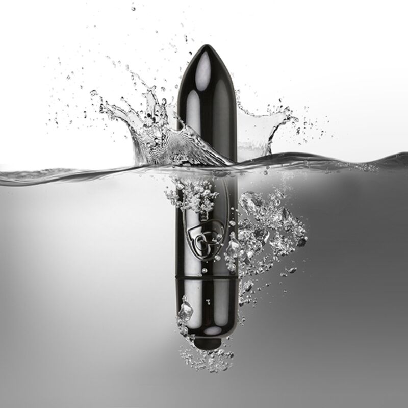 ROCKS-OFF - Exclusive Midnight Gun Metal bullet vibrators (8 cm - 7 vibrations)
