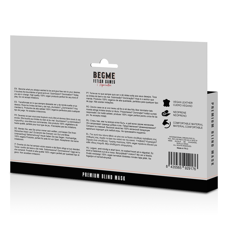 BEGME - BLACK EDITION Premium acu maska