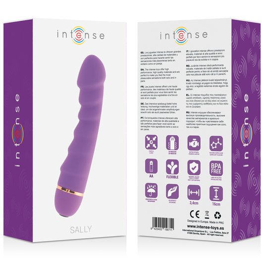 INTENSE SALLY - 20 speed waterproof silicone vibrator (purple)