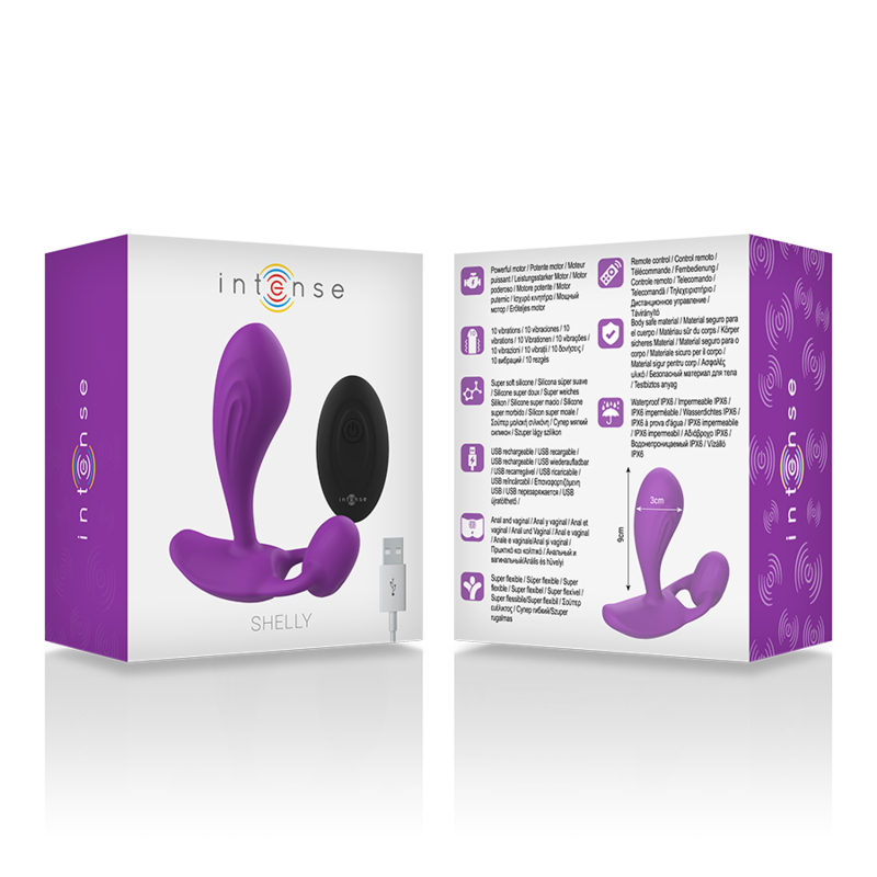 INTENSE - SHELLY Premium remote control anal vibrator (purple)