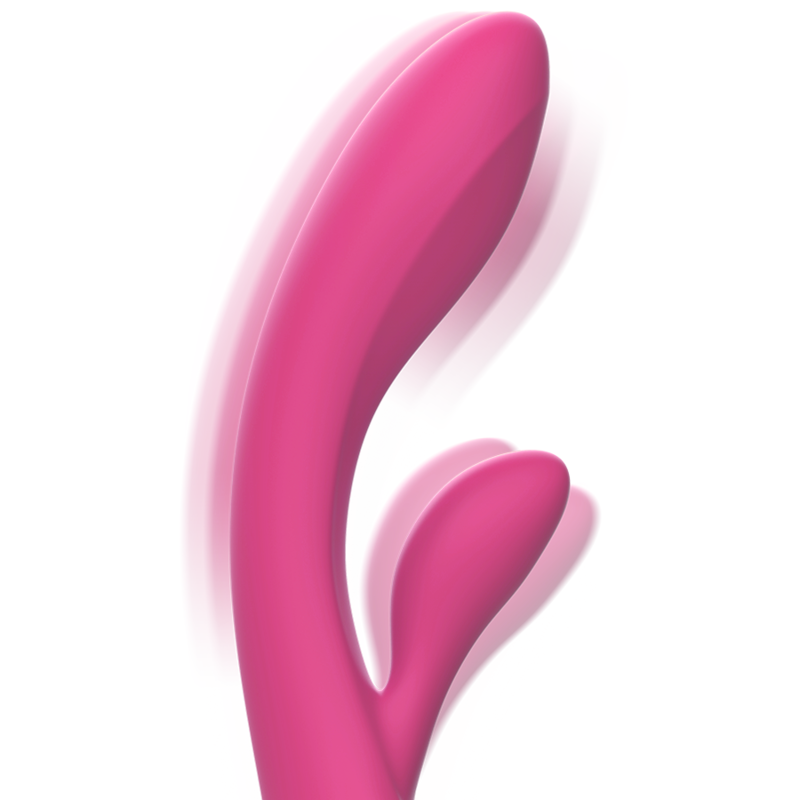 INTENSE - LUIGI pink liquid silicone G-spot vibrator with clitoral stimulator