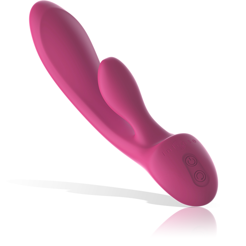 INTENSE - LUIGI pink liquid silicone G-spot vibrator with clitoral stimulator