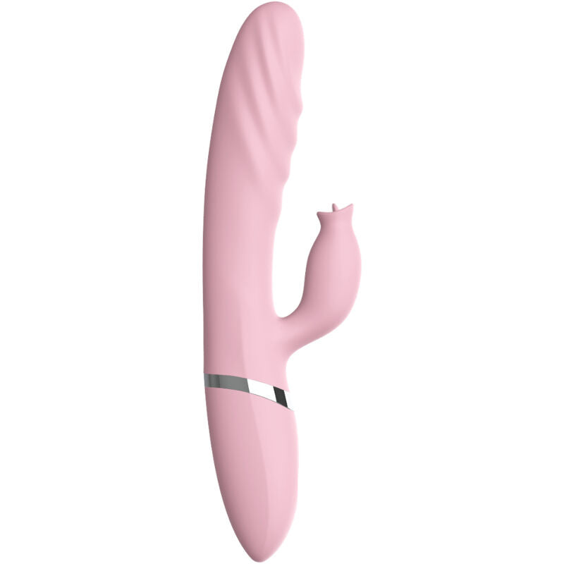 ARMONY - Silicone vibrator with heated tongue stimulator and thrusting function