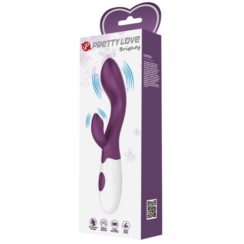 PRETTY LOVE - Vibe BRIGHTY G punkta vibrators (30 vibrations Dark Purple)