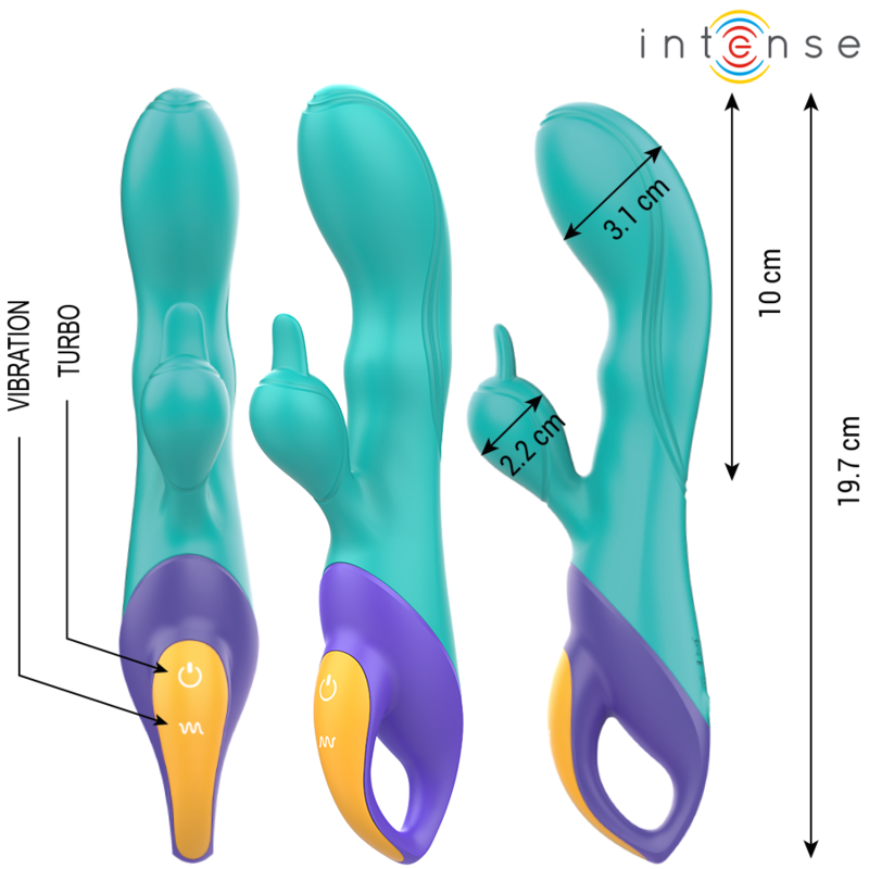 INTENSE FRED - Premium waterproof vibrator with clitoral stimulator