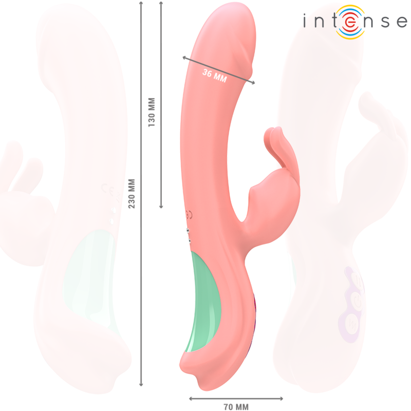 INTENSE - RACHEL Vibrator with clitoral stimulator