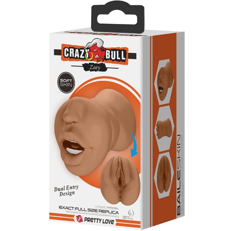 CRAZY BULL ZOEY - Divpusējs masturbators (Mute un Vagīna)
