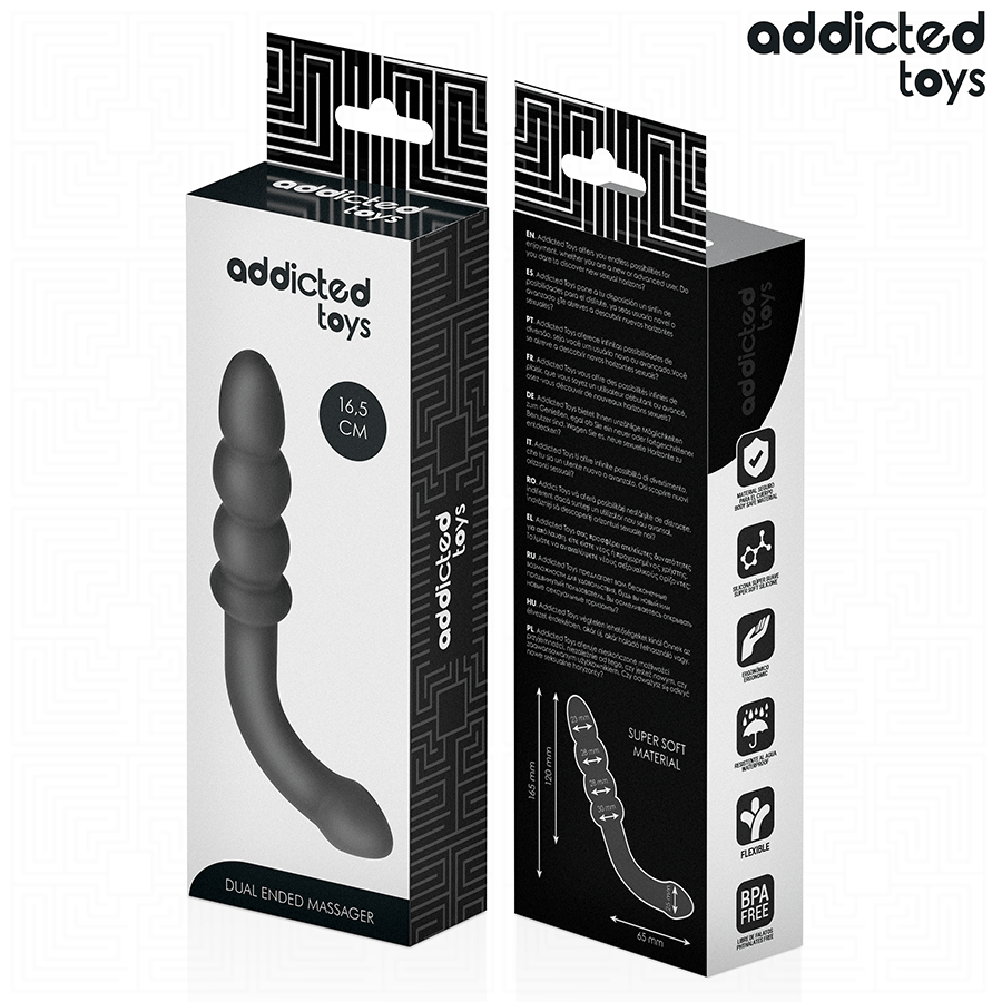 ADDICTED TOYS - Divpusējs silikona anālais stimulators 16.5 cm