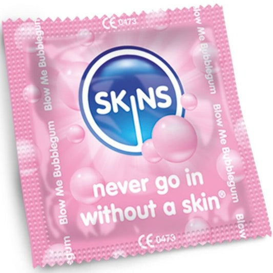 SKINS Bubblegum Premium Condoms with Bubble Gum Flavor – 8 pcs