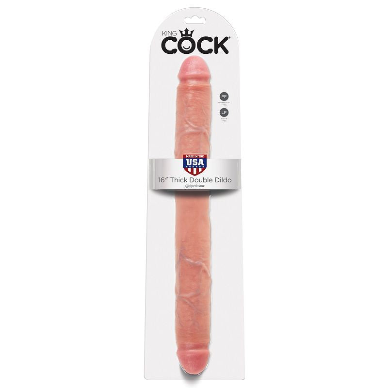 KING COCK - highest quality realistic, thick, double dildo (40.6 cm)