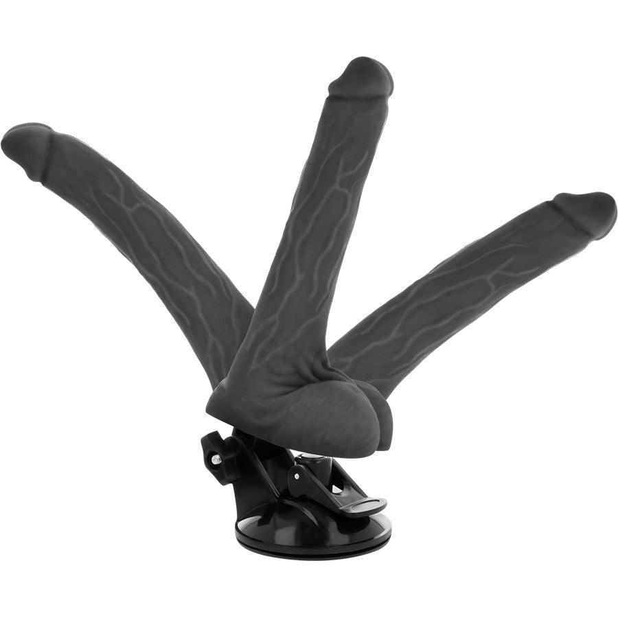 BASECOCK - realistic vibrating dildo with adjustable base (18.5 cm)