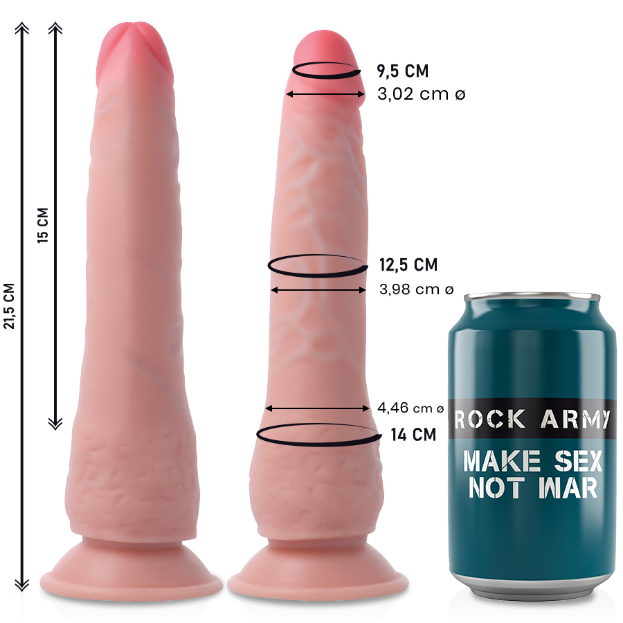 ROCKARMY - premium double-layer dildo (21.5 cm)