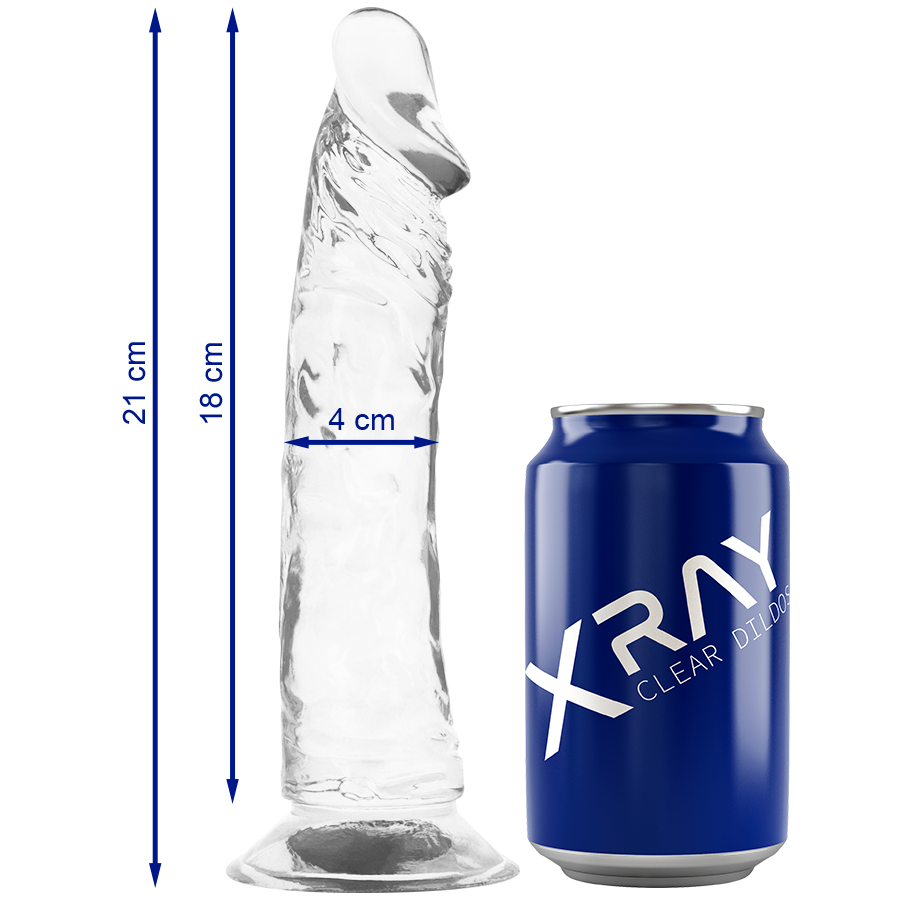 X RAY - transparent realistic dildo (21 cm)