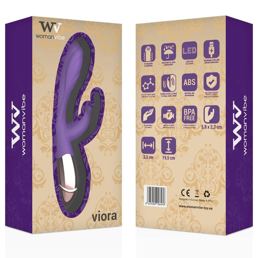 WOMANVIBE Premium - VIORA Silicone G-Spot Vibrator with Clitoral Stimulator